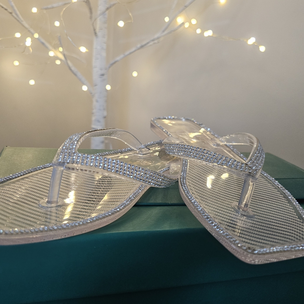 Lauren Lorraine Sparkling Silver Sandals